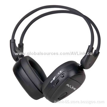 Foldable Dual-channel Infrared Wireless Stereo Car Headphones for Kids, Small Size